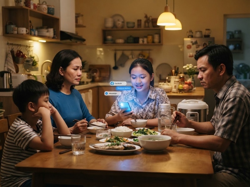 Những cơ chế nào khiến môi trường số làm tăng căng thẳng tâm lý gia đình?
