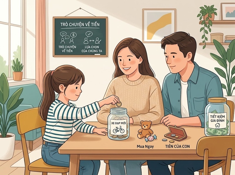 Thói quen cha mẹ tiết kiệm ảnh hưởng đến trẻ và thái độ với tiền ra sao?
