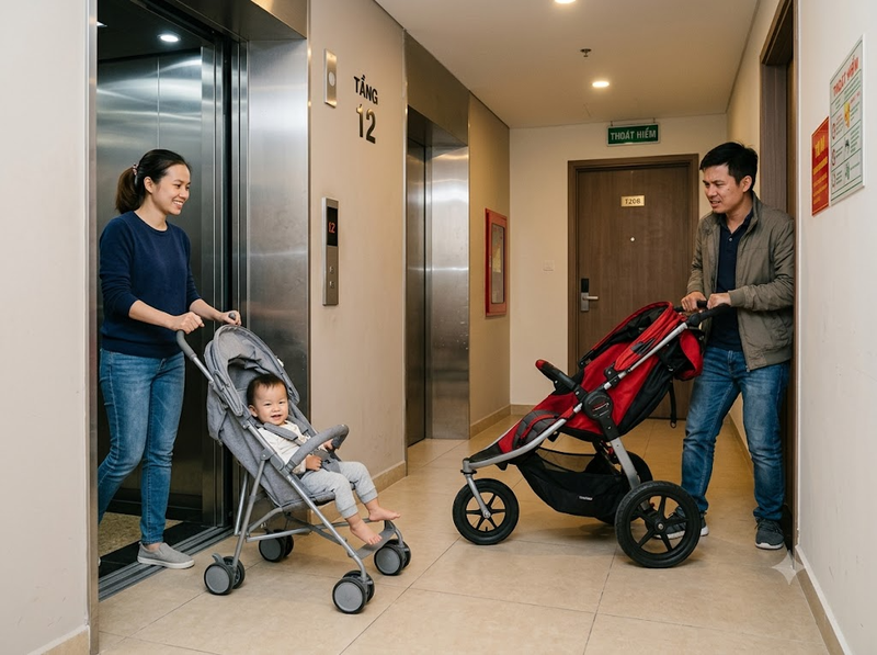 Làm sao chọn xe đẩy phù hợp với không gian gia đình?