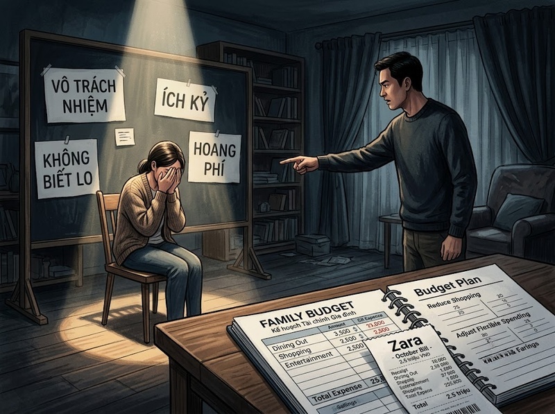 Đổ lỗi về tiền bạc khiến cuộc trao đổi gia đình bế tắc như thế nào?