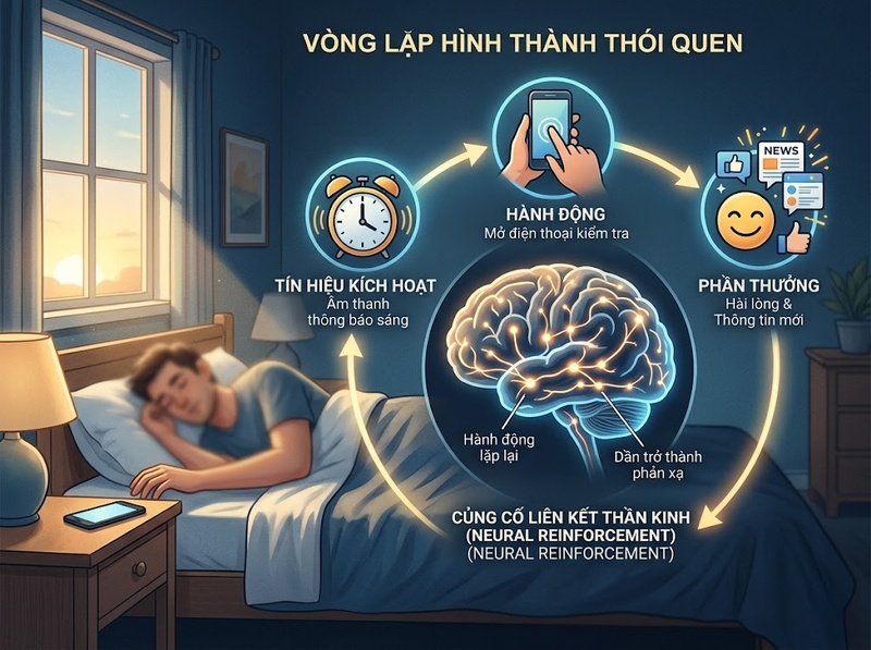 Vì sao dùng điện thoại sau khi thức dậy dễ trở thành hành vi tự động?