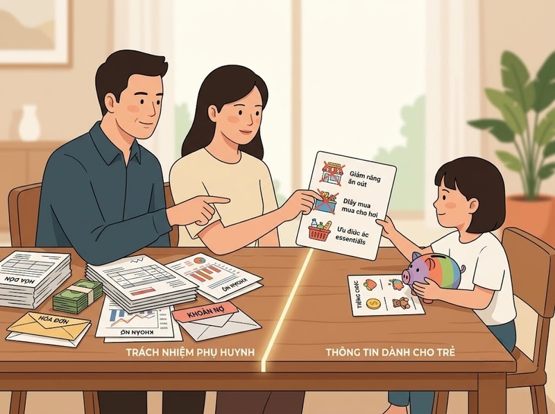 Cha mẹ nên giải thích tài chính cho con bao nhiêu để trẻ hiểu mà không lo quá mức?