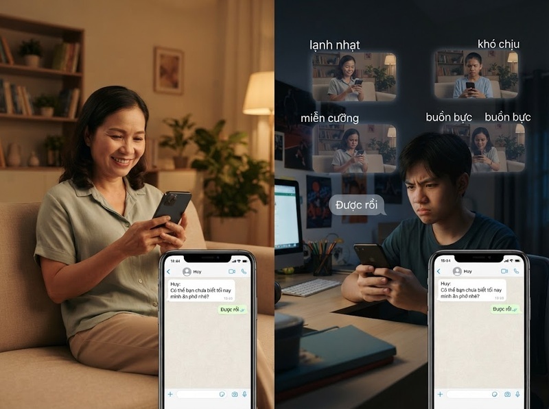 Hiểu lầm khi nhắn tin trong gia đình thường phát sinh từ những thiếu hụt nào?