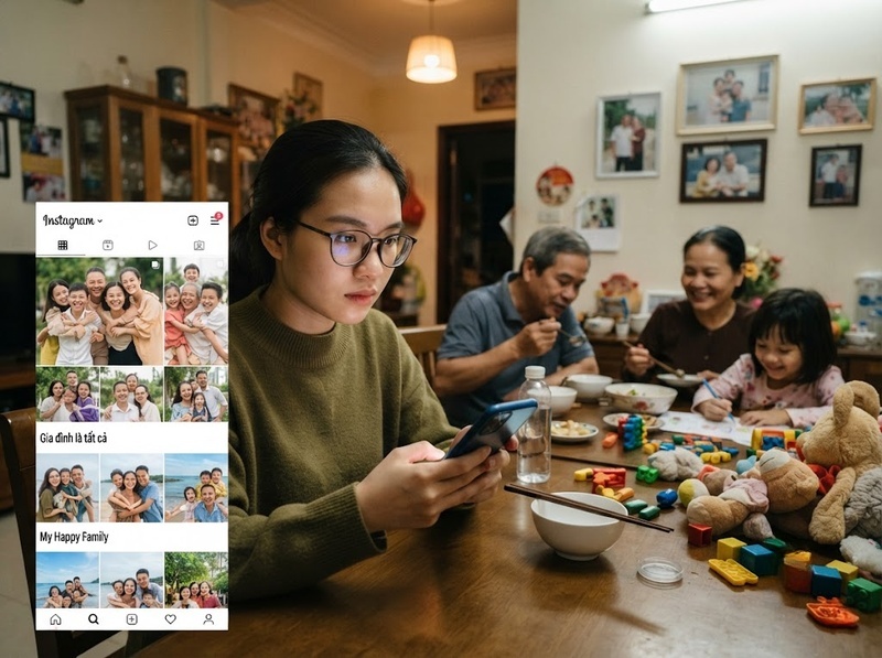Mạng xã hội và kỳ vọng gia đình thay đổi khi thường xuyên xem hình ảnh người khác