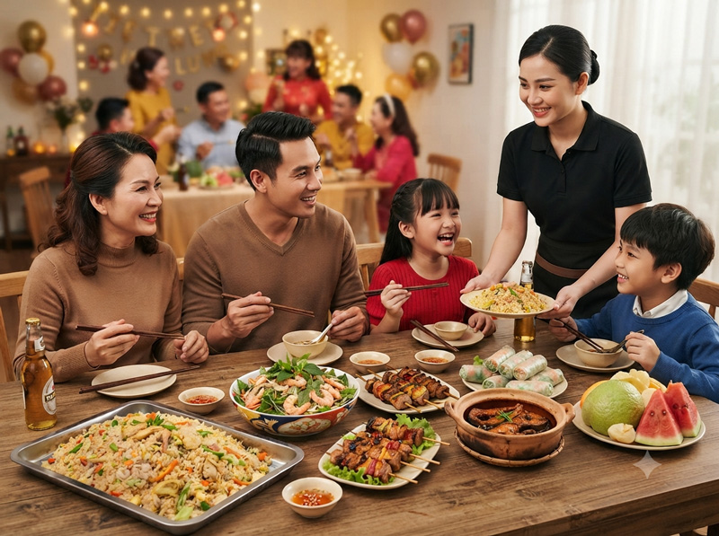 Đặt dịch vụ nấu tiệc tiết kiệm nhưng vẫn bảo đảm chất lượng
