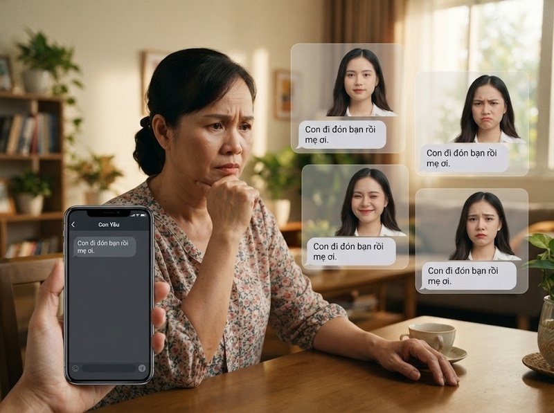 Nhắn tin và giao tiếp trực tiếp trong gia đình khác nhau về cảm xúc thế nào?