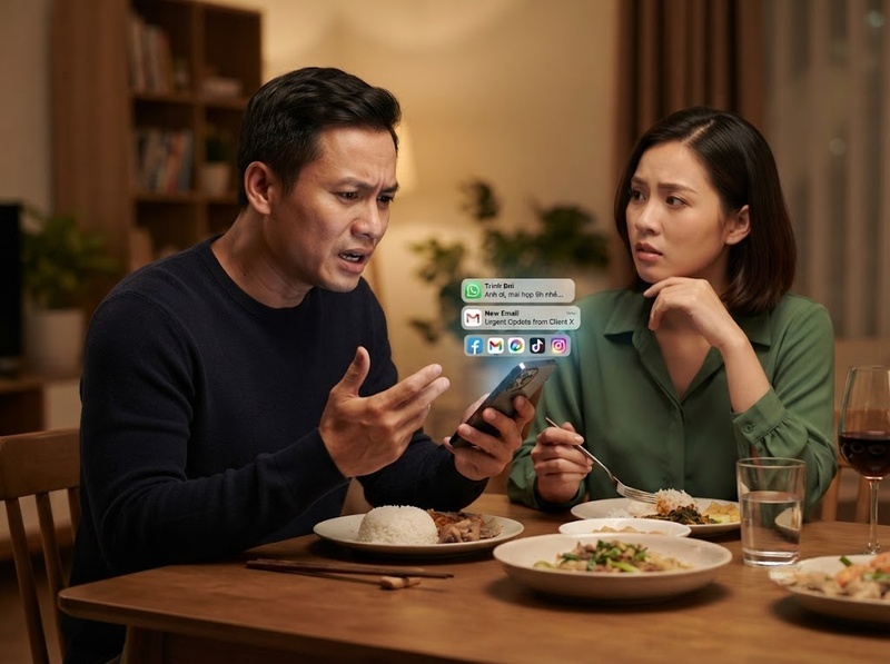 Quá tải thông tin số trong gia đình tác động đến cảm xúc và tương tác ra sao?