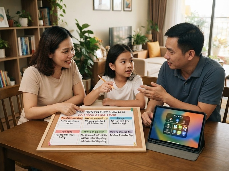 Quy tắc sử dụng thiết bị cho trẻ nên thay đổi theo độ tuổi và mức tự chủ