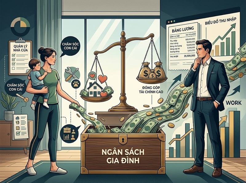 Thu nhập và quyền quyết định tài chính có nên gắn với nhau trong gia đình?