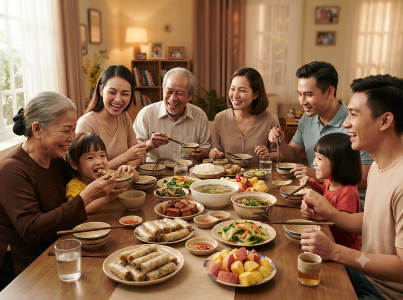 Cách chọn món dễ dùng cho tiệc gia đình nhiều thế hệ