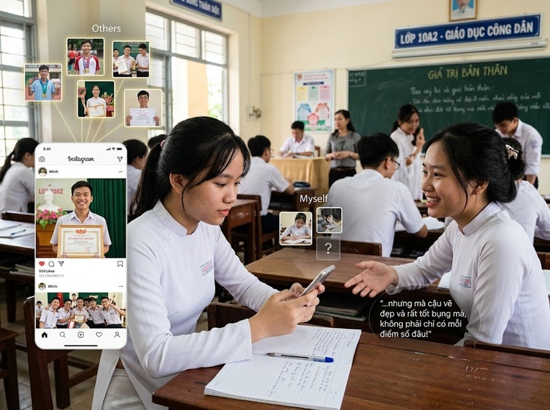 Trẻ so sánh bản thân trên mạng xã hội có thể thay đổi tự đánh giá ra sao?